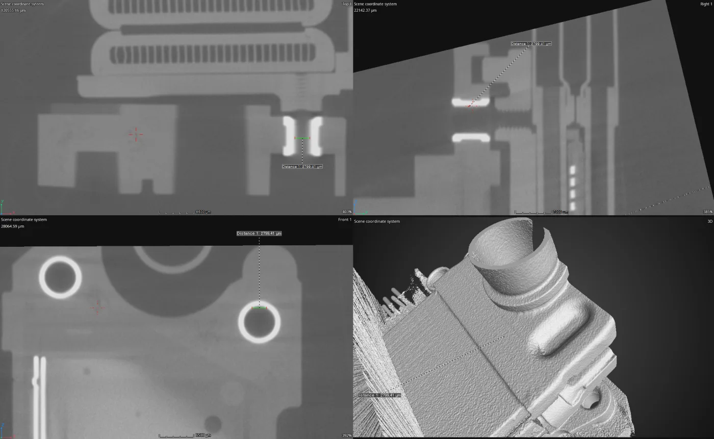 내부결함검사 CT 단면 및 3D 데이터