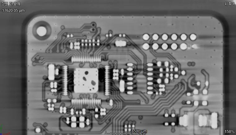 내부결함검사 — PCB 내부 X선 CT 영상